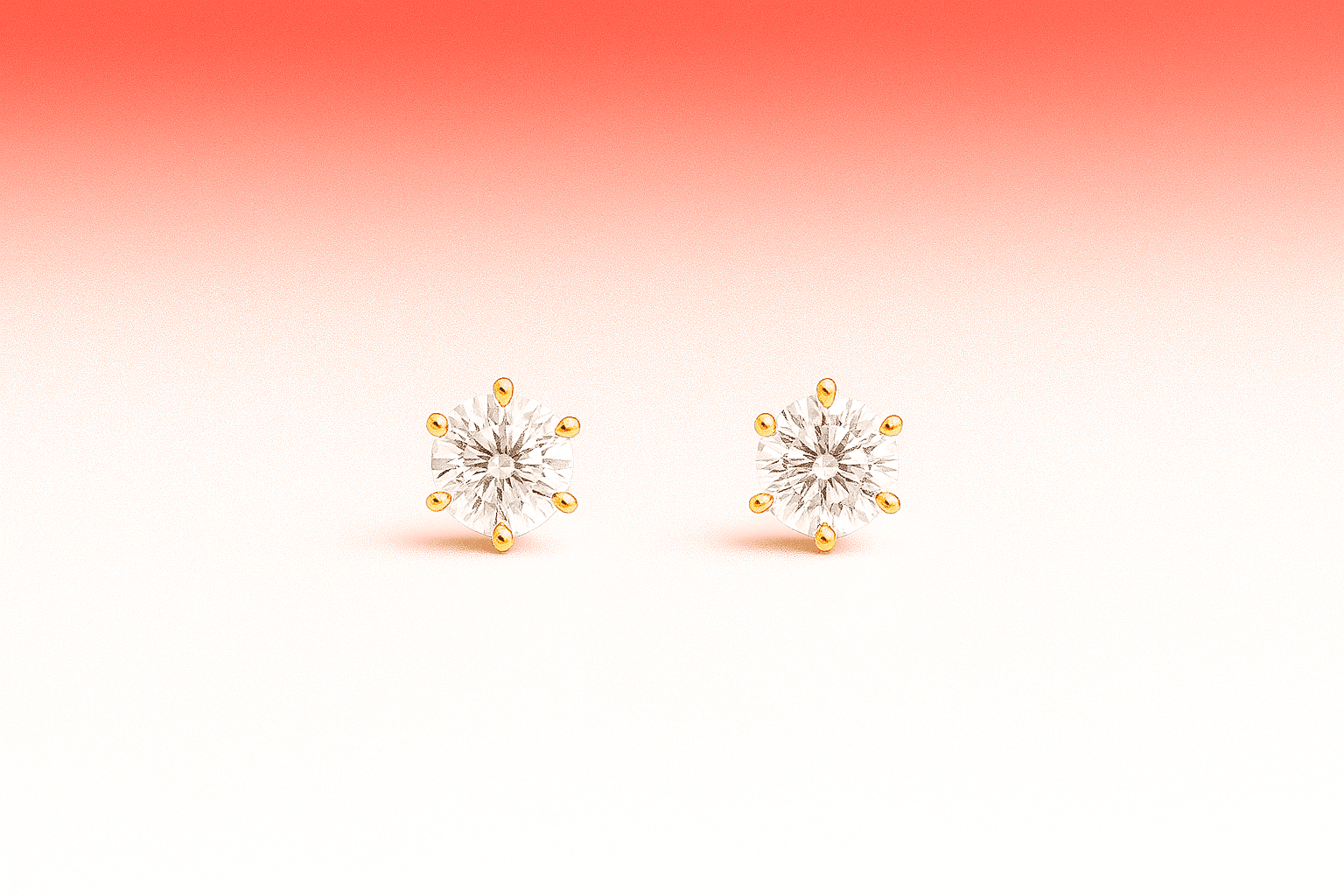Sol Series · 18K Gold Plated Moissanite Earrings