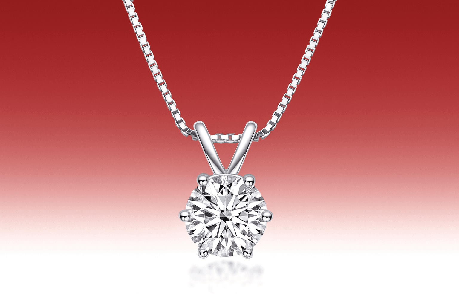 Luna Series · Moissanite Solitaire Pendant Necklace – Sterling Silver