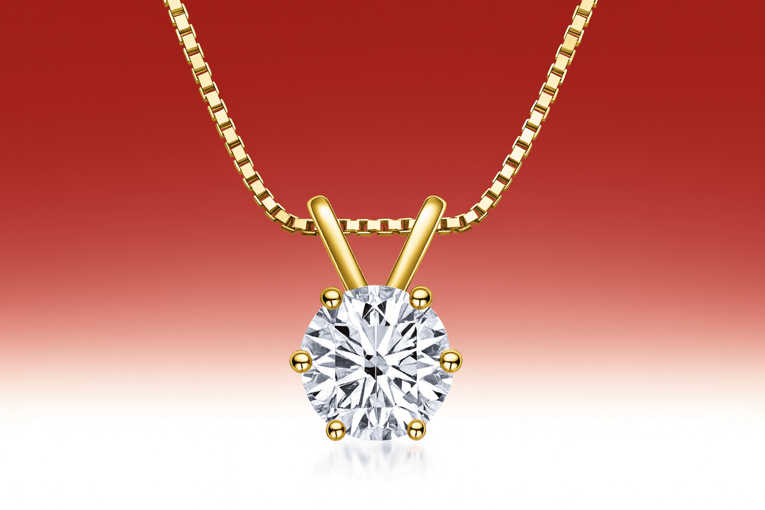Sol Series · Moissanite Solitaire Pendant Necklace – 18K Gold Plated