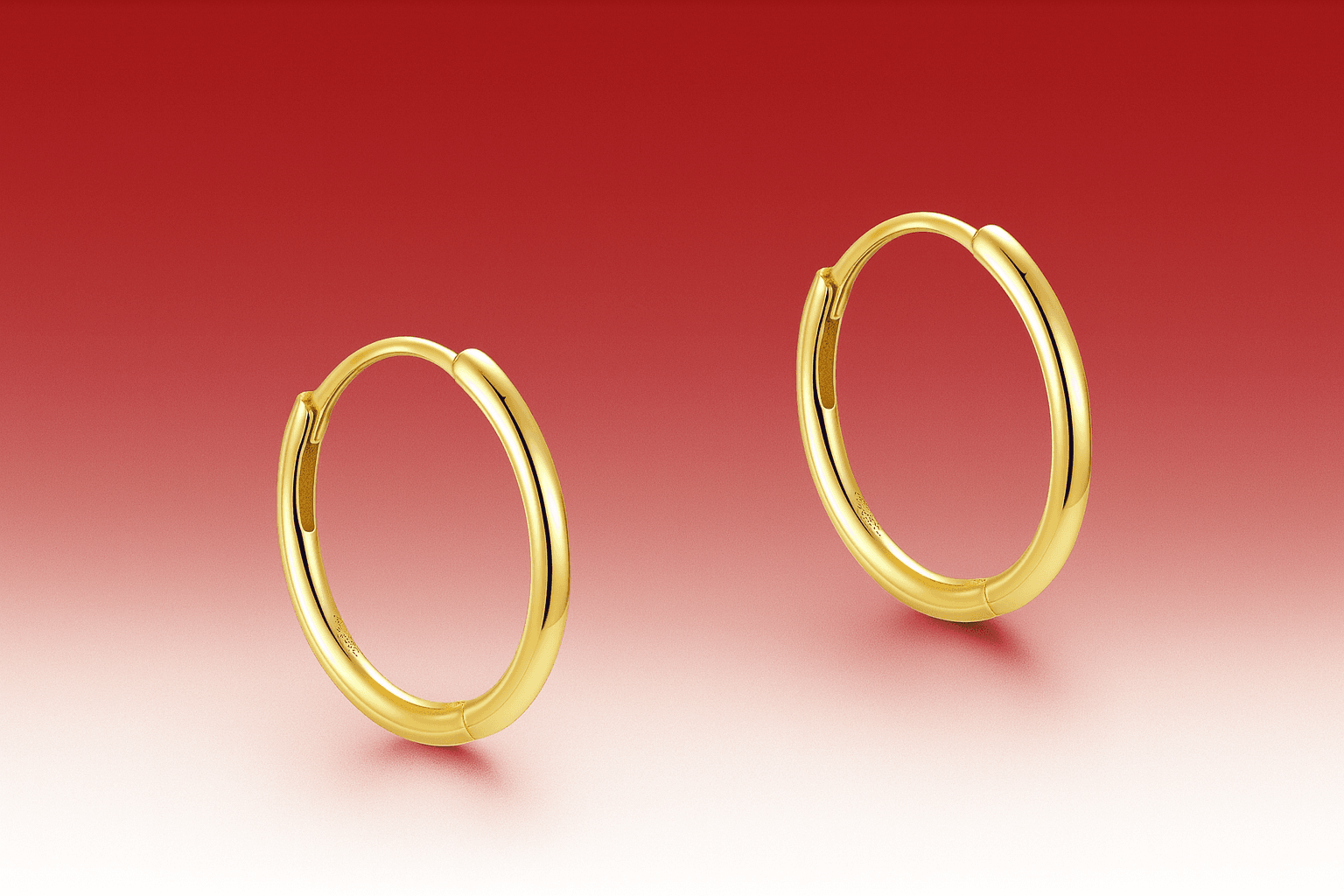 Sol Series · 18K Gold-Plated Hoop Earrings