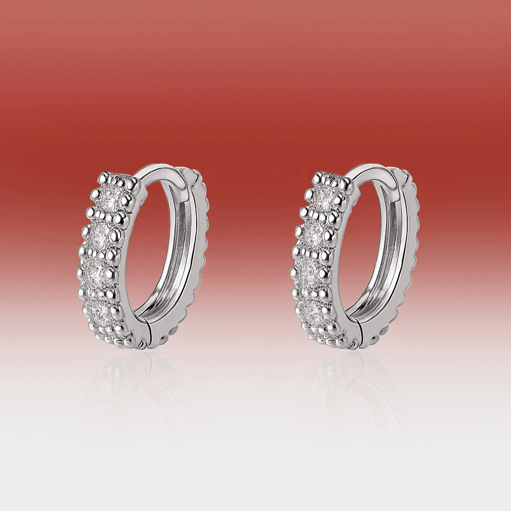 Luna Series · Moissanite Hoop Earrings - 12mm