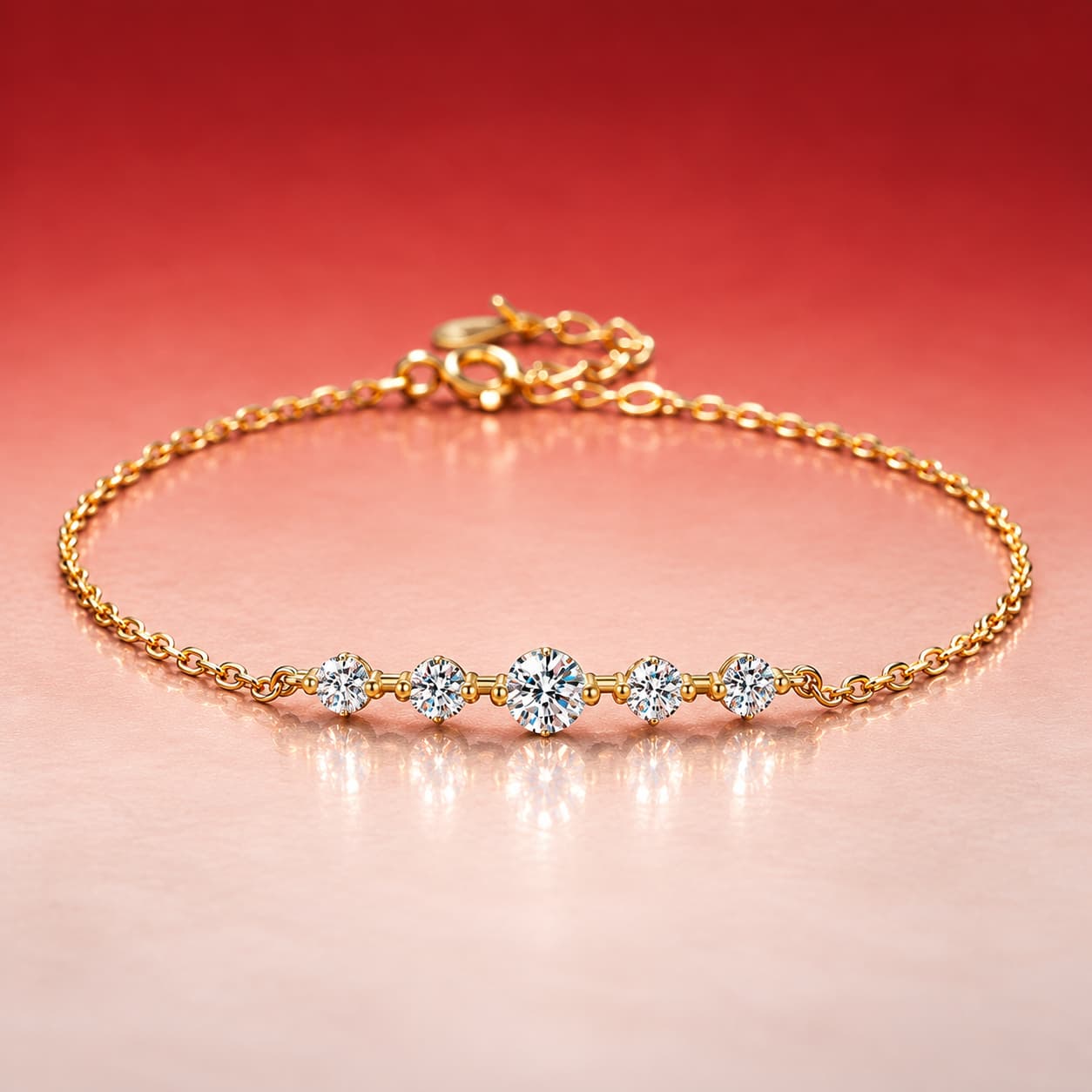 Sol Series · Adjustable Star-Detail Bracelet — 925 Sterling Silver