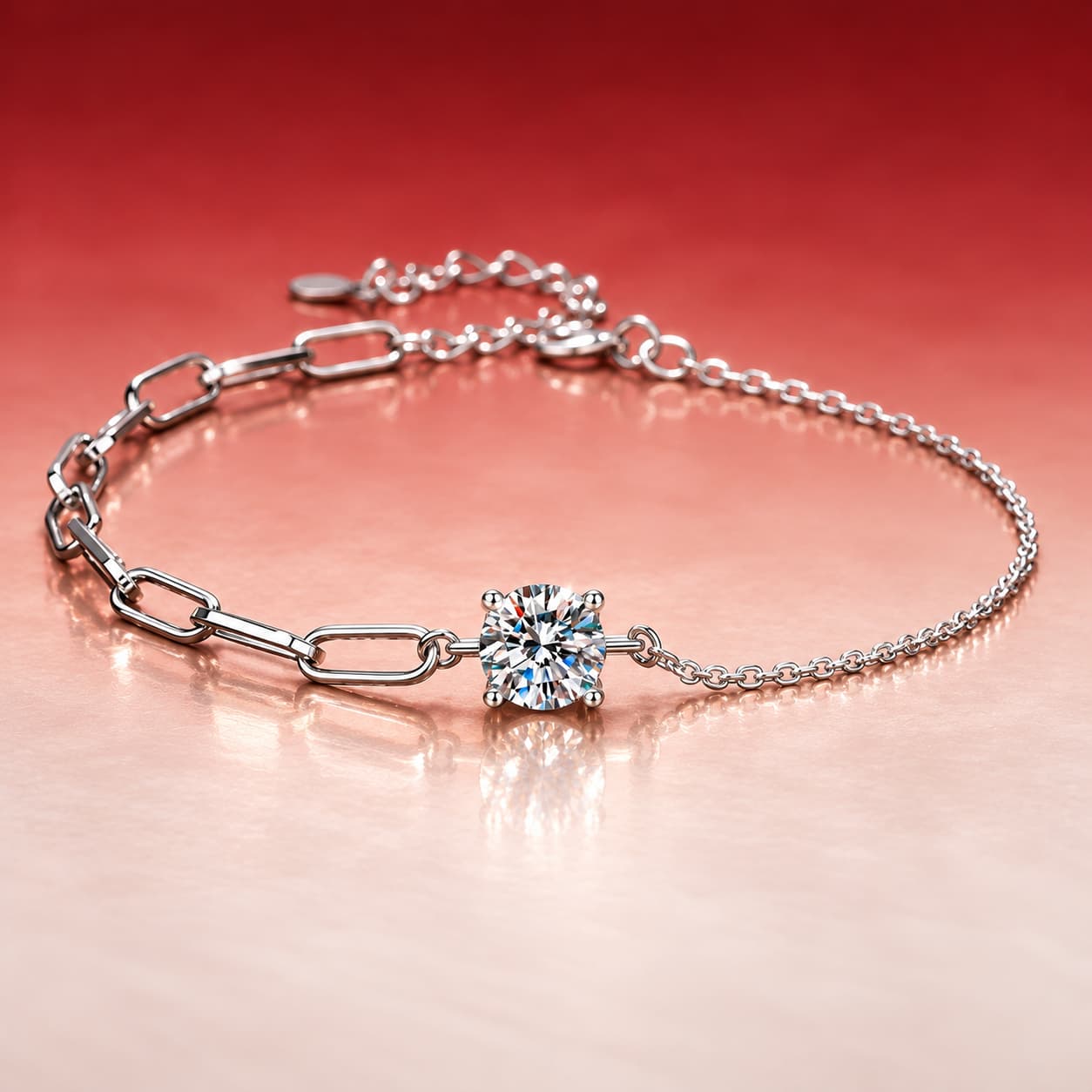 Adjustable Solitaire Bracelet — 925 Sterling Silver