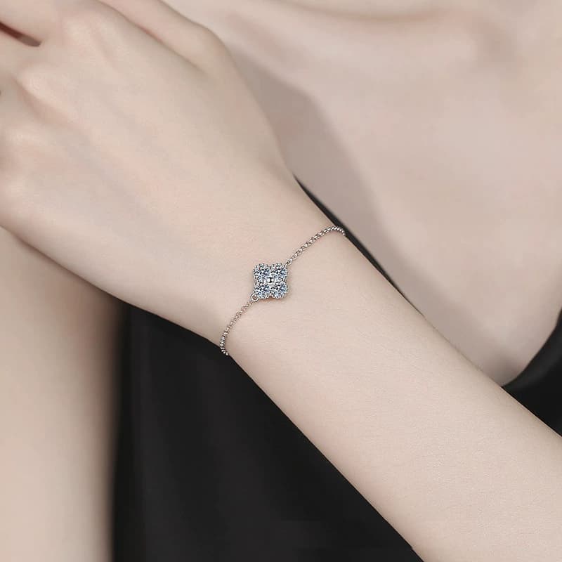Luna Series · Clover Centre Bracelet — Sterling Silver — image 2