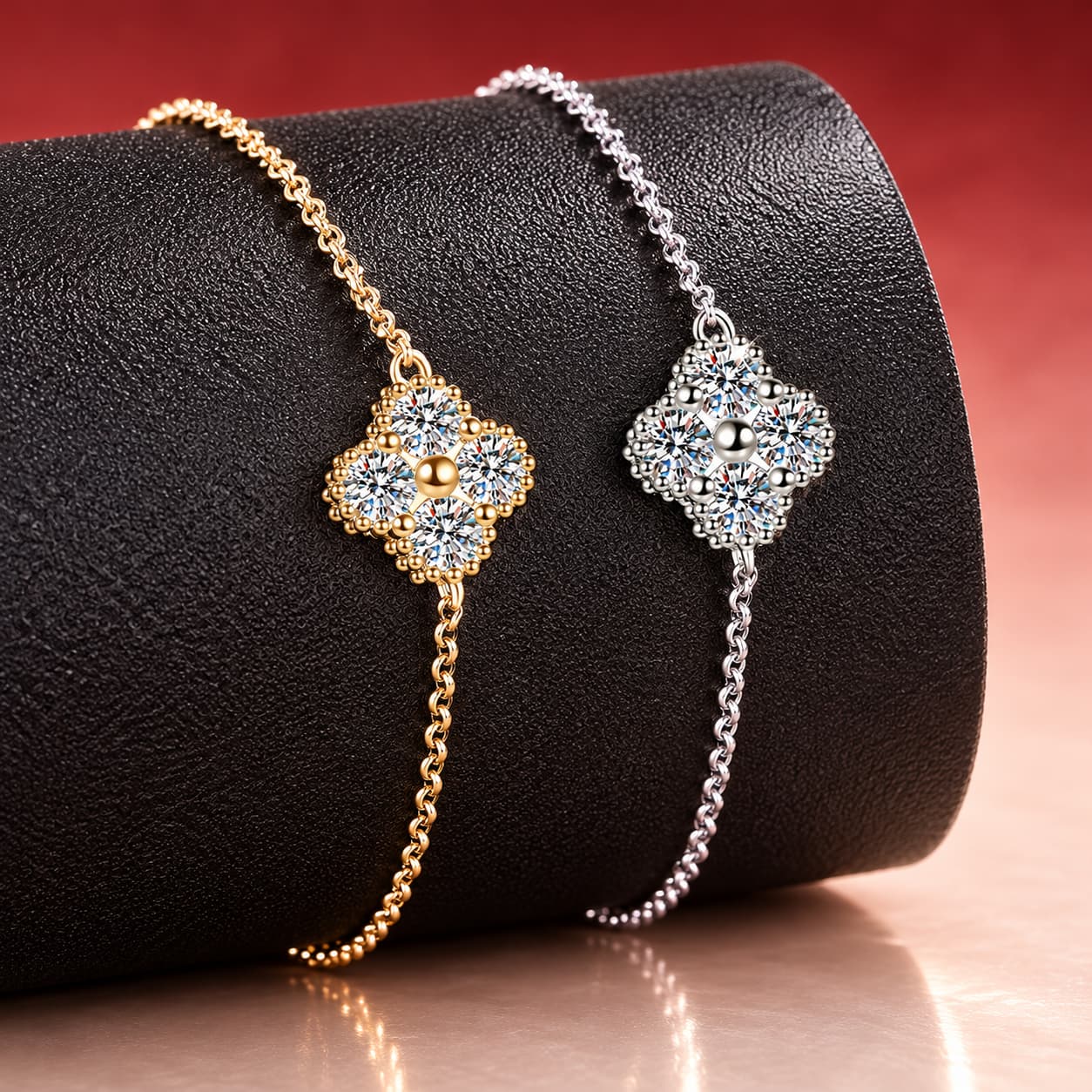 Luna Series · Clover Centre Bracelet — Sterling Silver