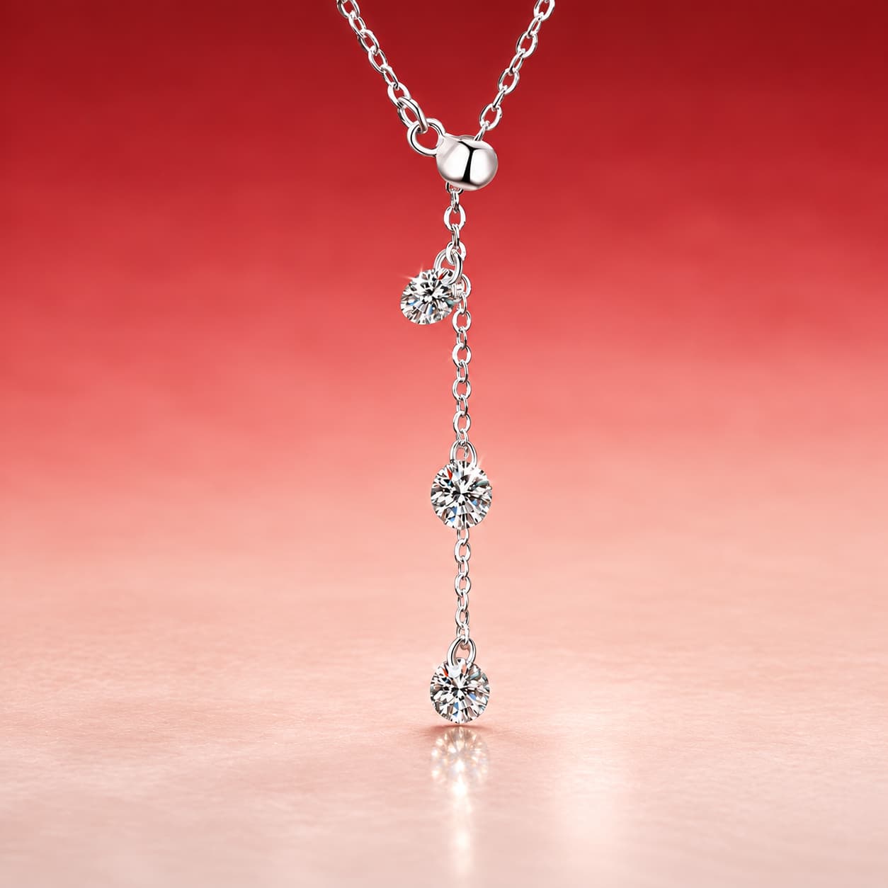 Luna Series · Graduated Tassel Necklace — Sterling Silver — image 1