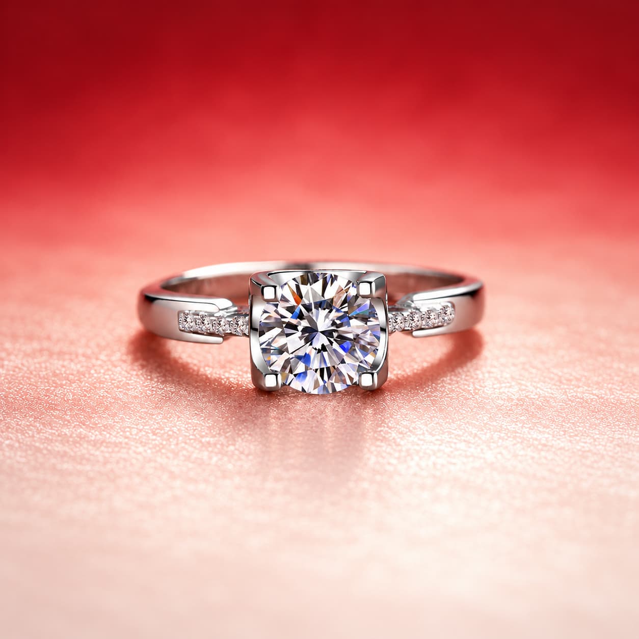 Luna Series · Tapered Three-Stone Ring — 925 Sterling Silver — image 3