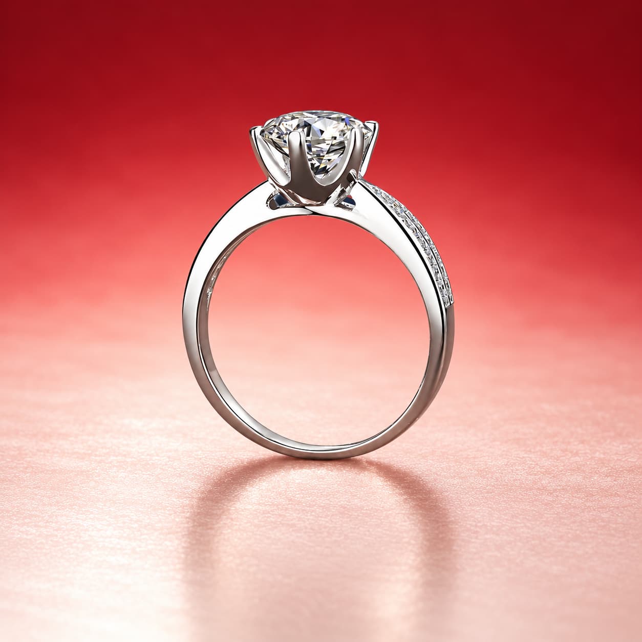 Luna Series · Starburst Halo Ring — 925 Sterling Silver — image 3