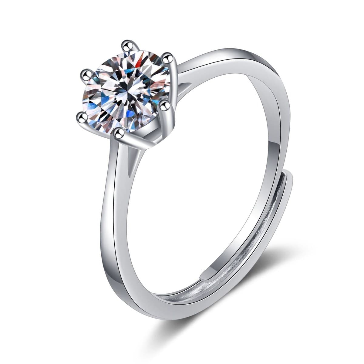 Luna Series · Classic Six-Prong Moissanite Solitaire Ring