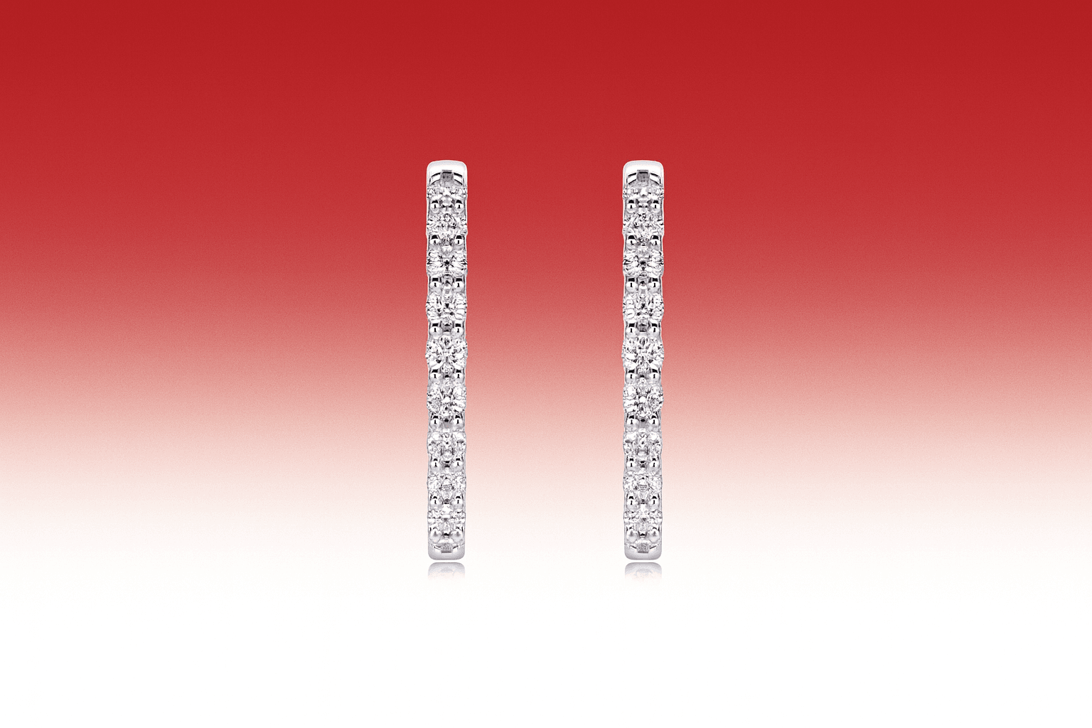 Luna Series · Moissanite Hoop Earrings - 24mm — image 2