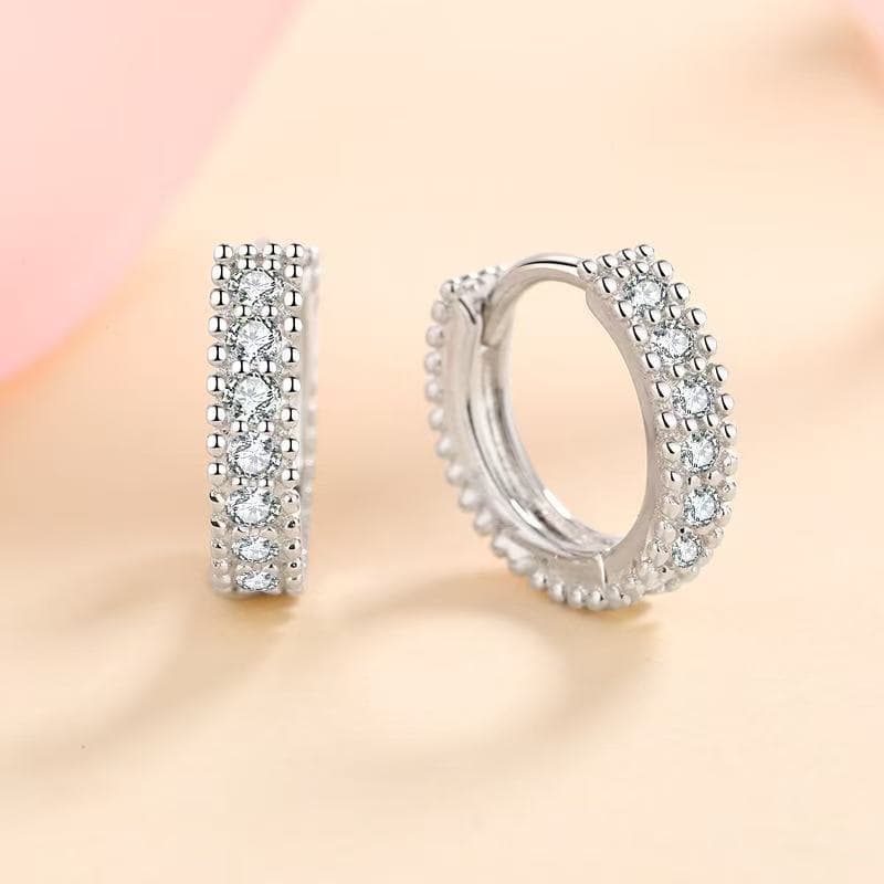 Luna Series · Moissanite Hoop Earrings - 12mm — image 4