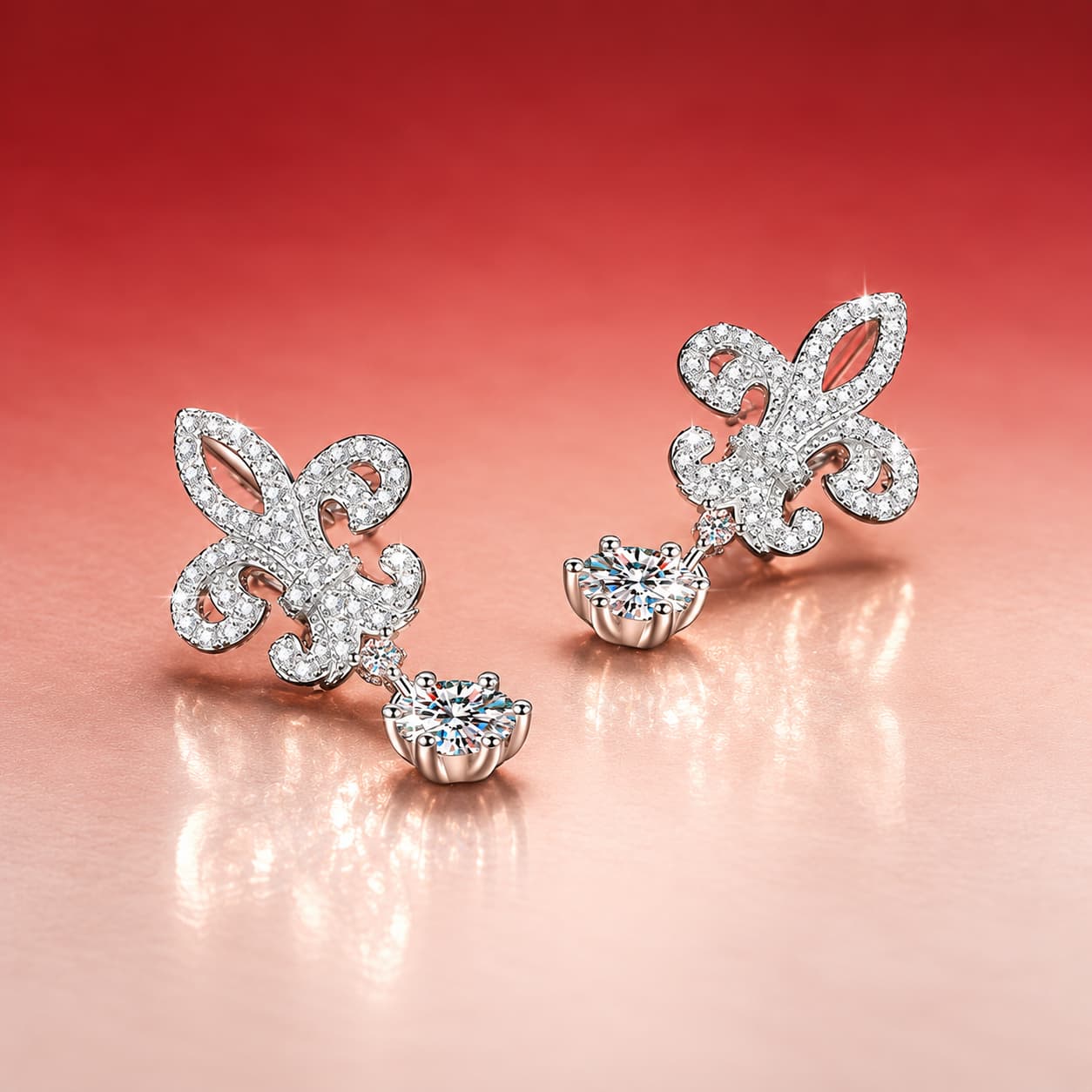 Sol Series · Fleur-de-Lis Drop Earrings — Sterling Silver — image 4