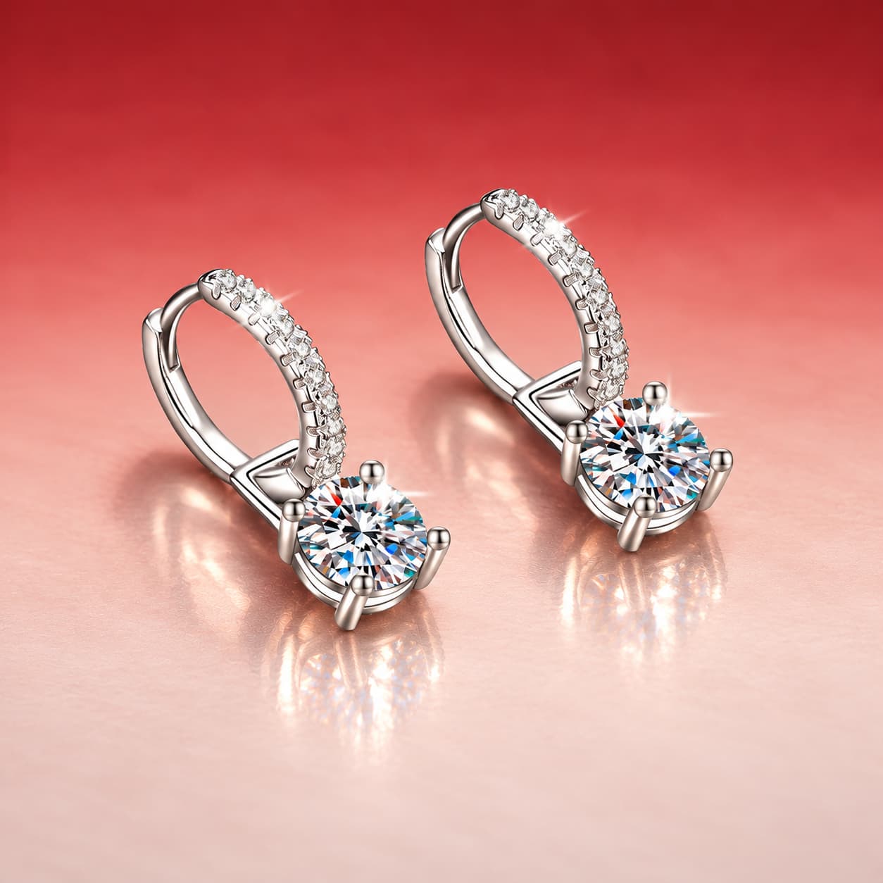 Luna Series · Two-Way Huggie Earrings — Sterling Silver — image 3