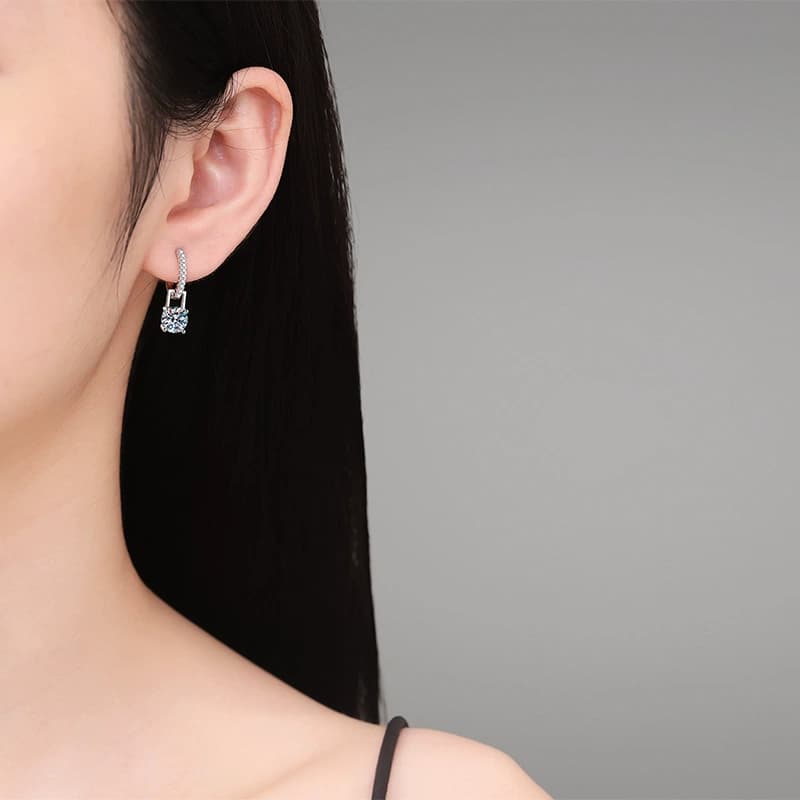 Luna Series · Two-Way Huggie Earrings — Sterling Silver — image 2