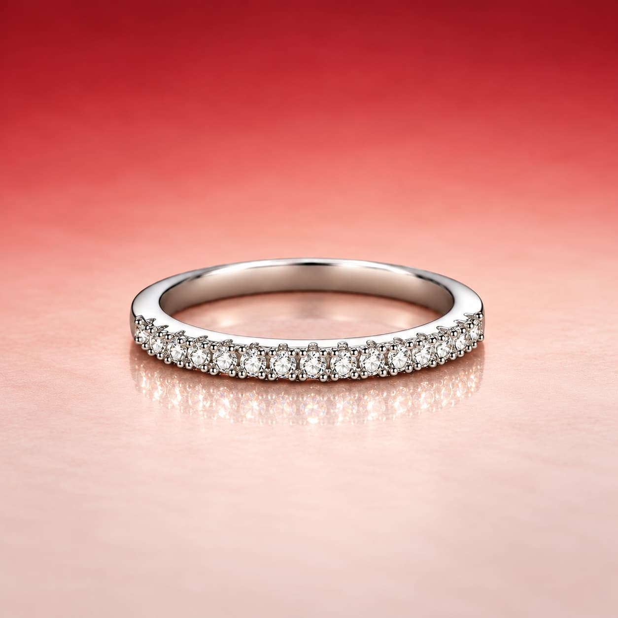 Pavé Stackable Band Ring — 925 Sterling Silver — image 3