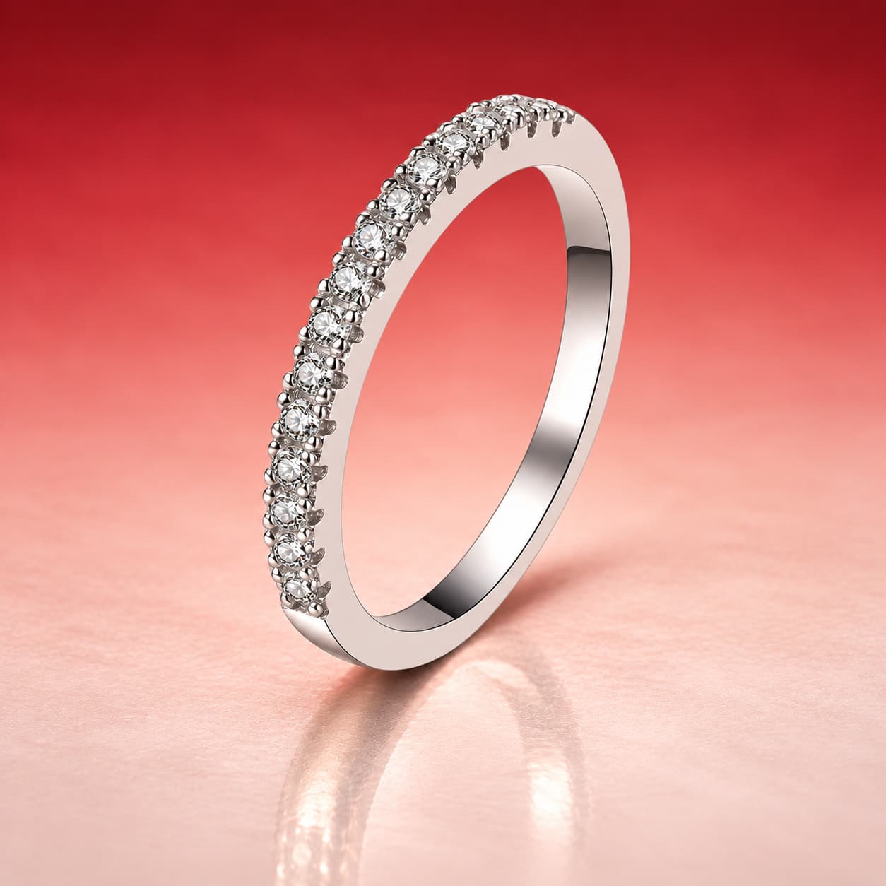 Pavé Stackable Band Ring — 925 Sterling Silver — image 4