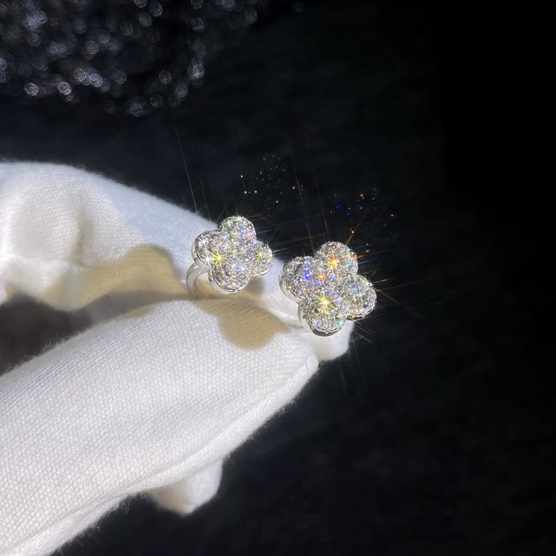 Open Clover Ring — 925 Sterling Silver — image 2