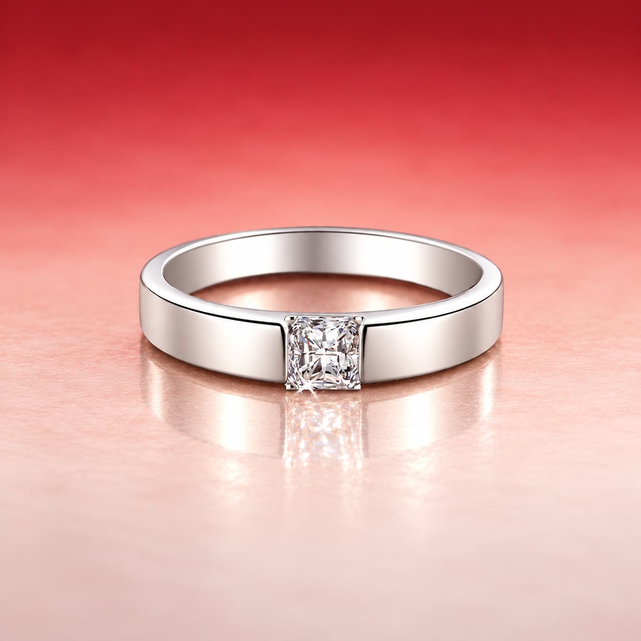 Geometric Couple Band Ring — 925 Sterling Silver — image 3