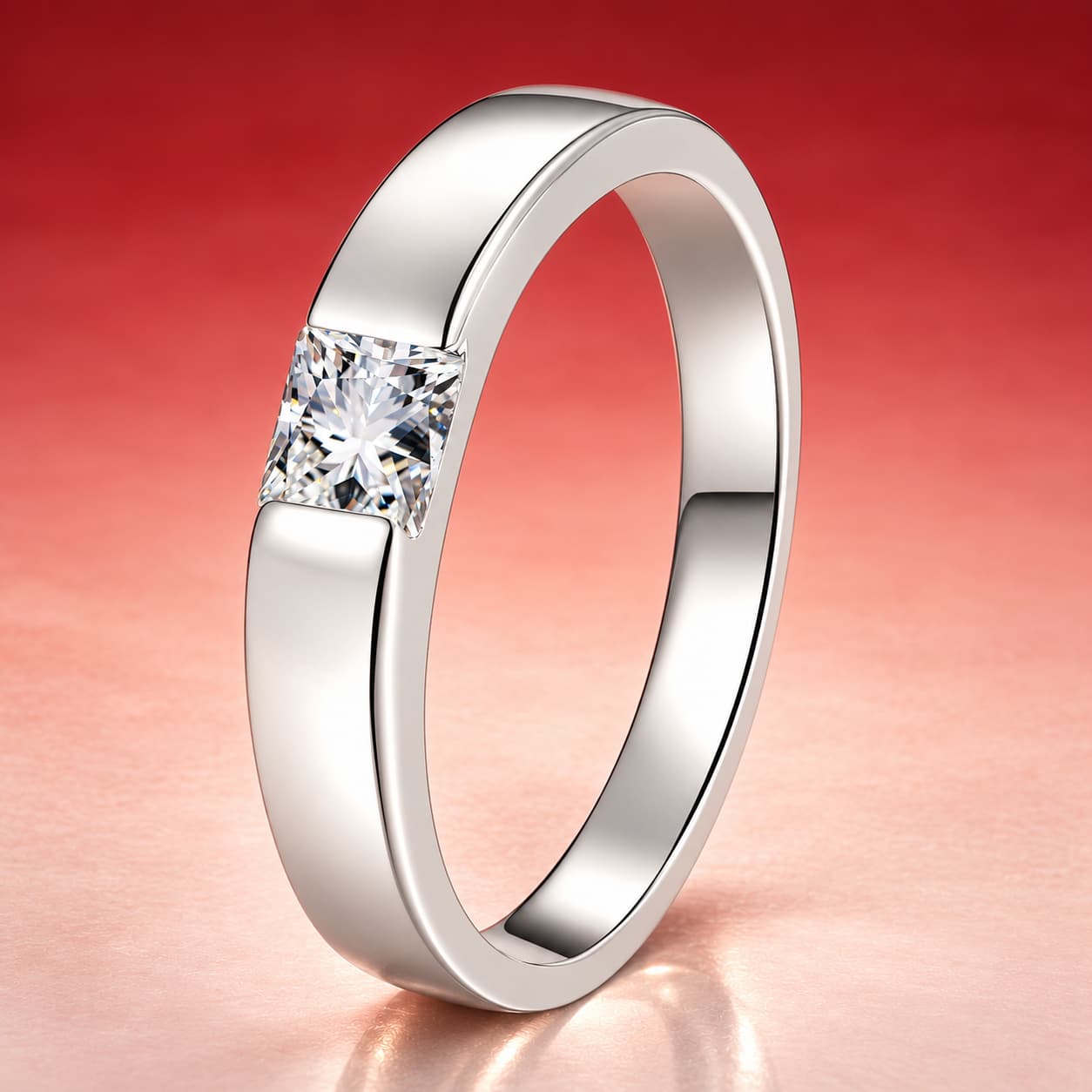 Geometric Couple Band Ring — 925 Sterling Silver — image 4