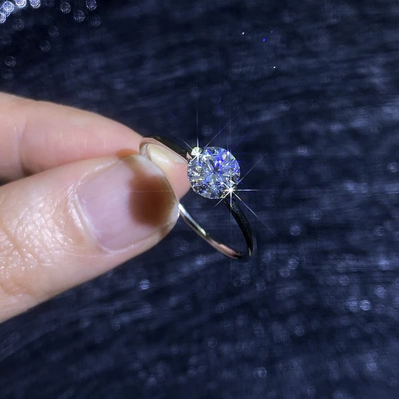 Opposing-Prong Solitaire Ring — 925 Sterling Silver — image 2