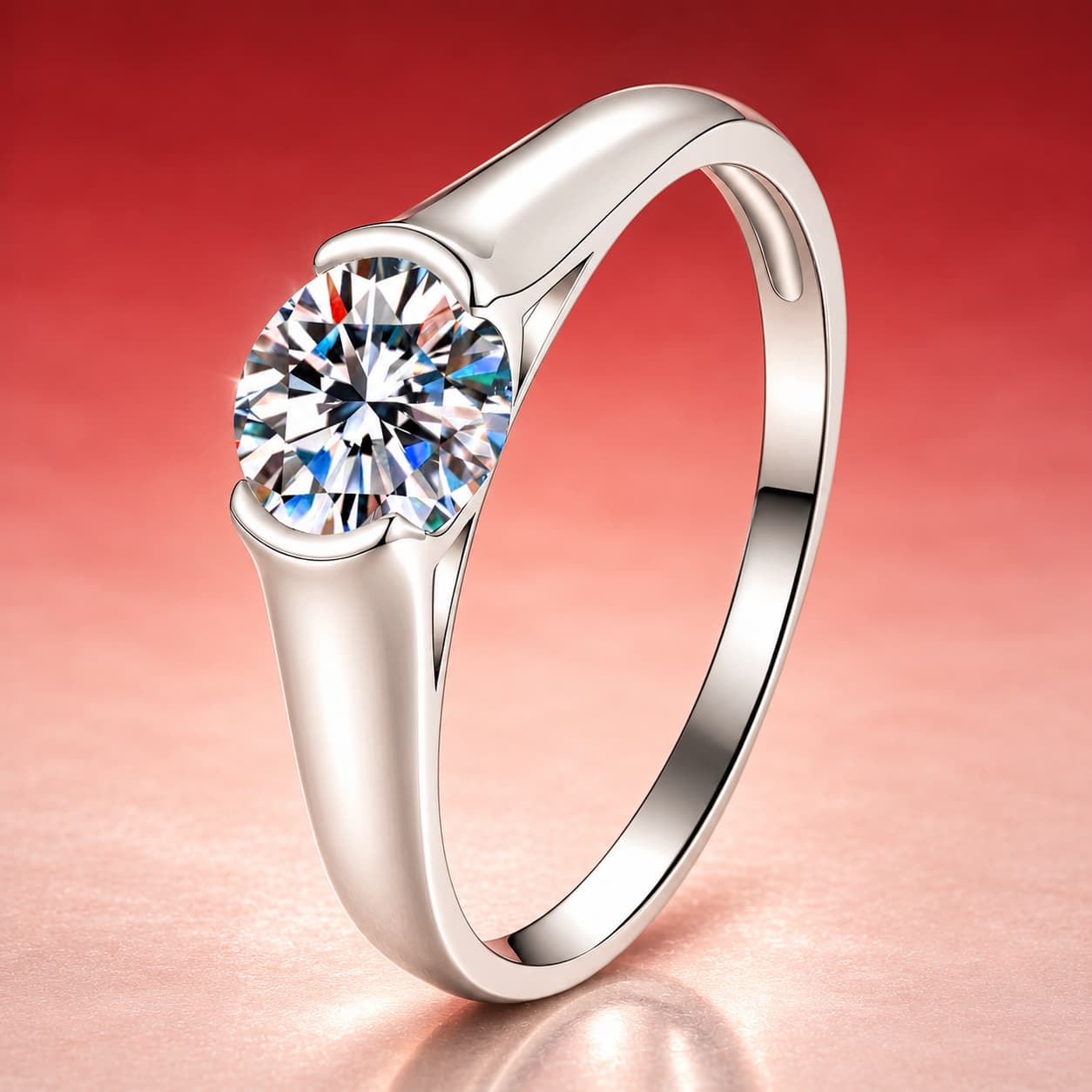 Solitaire Shoulder Ring — 925 Sterling Silver — image 4