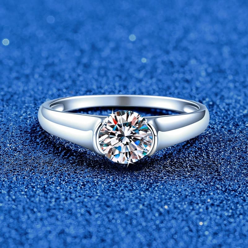 Solitaire Shoulder Ring — 925 Sterling Silver — image 2
