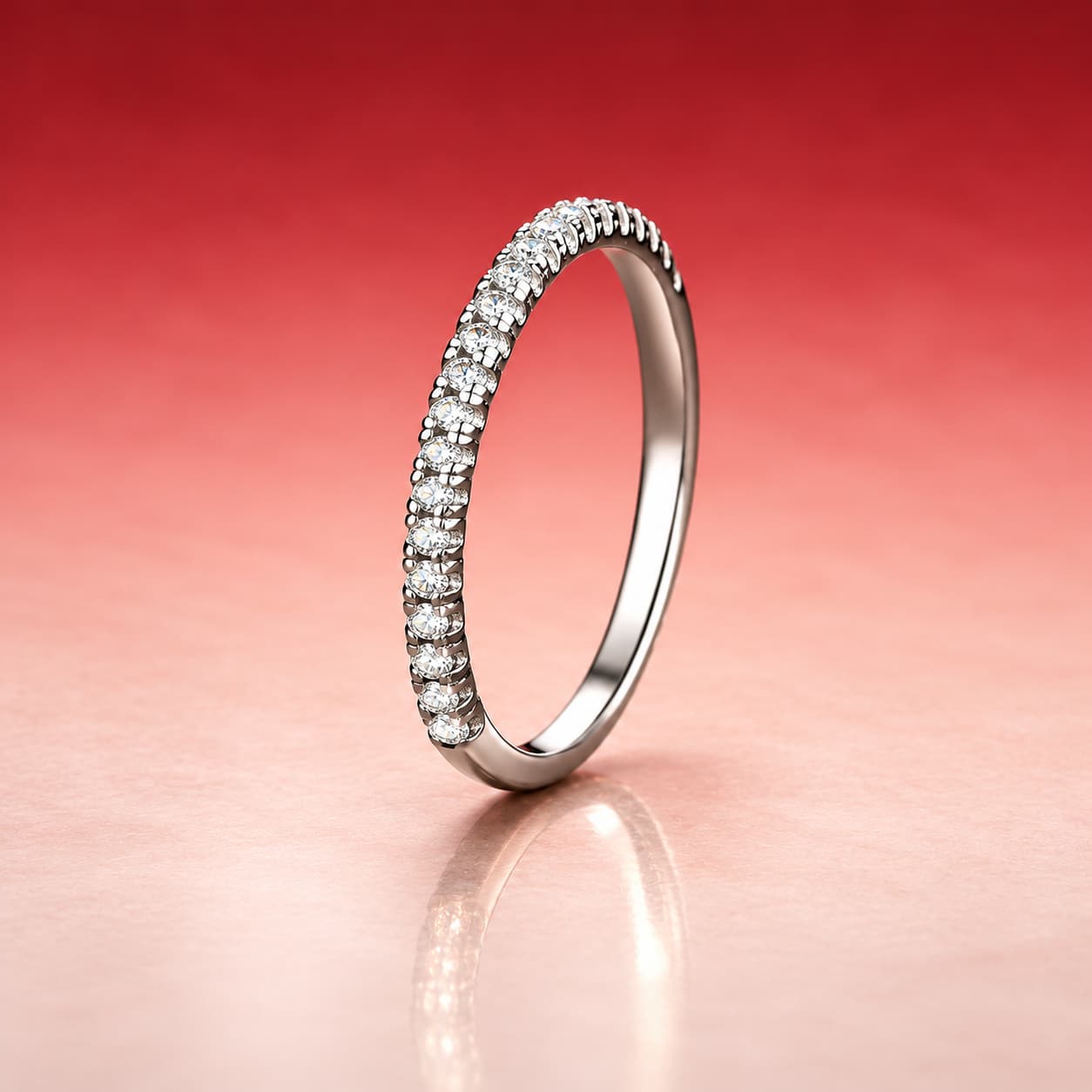 Half-Eternity Band Ring — 925 Sterling Silver — image 1