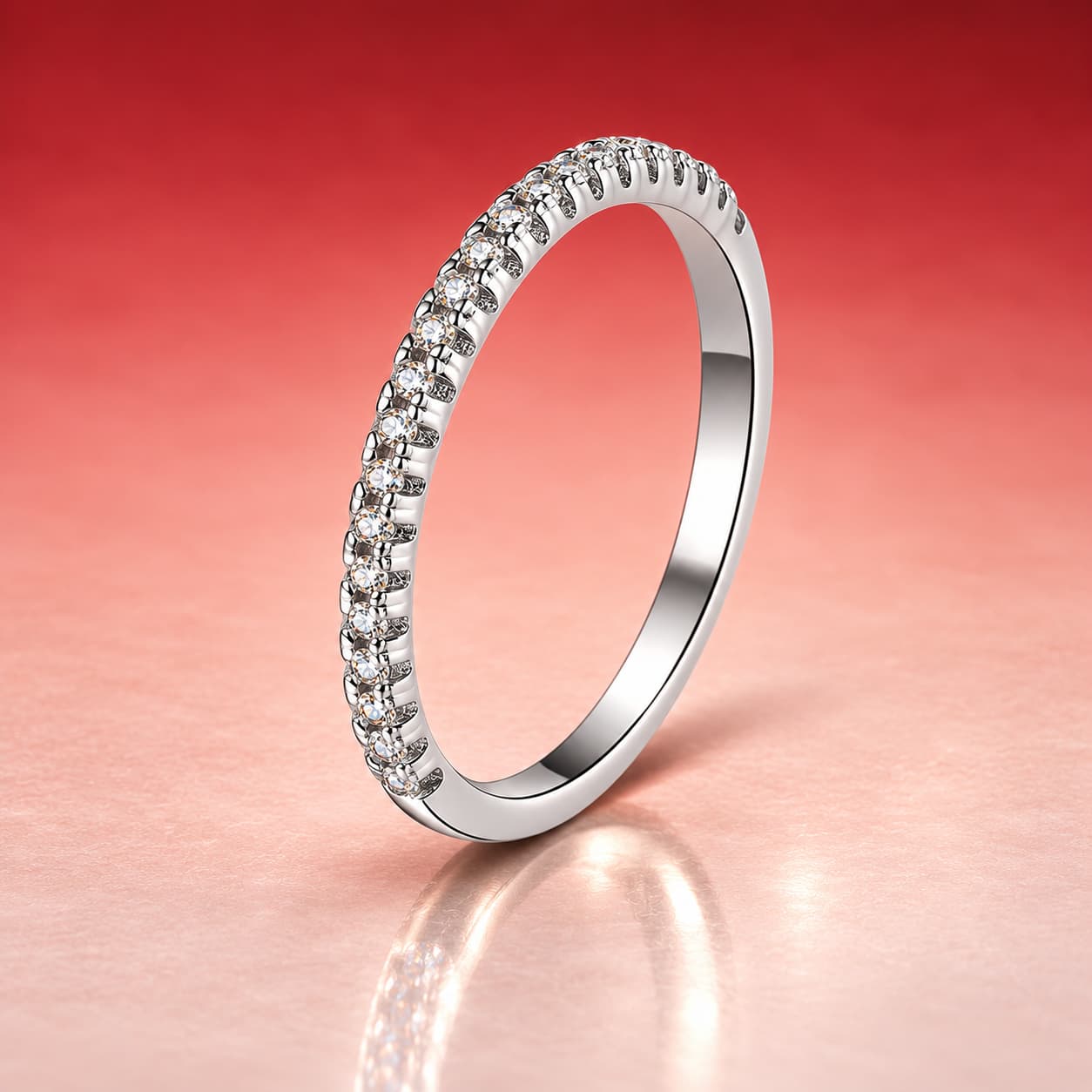 Half-Eternity Band Ring — 925 Sterling Silver — image 4