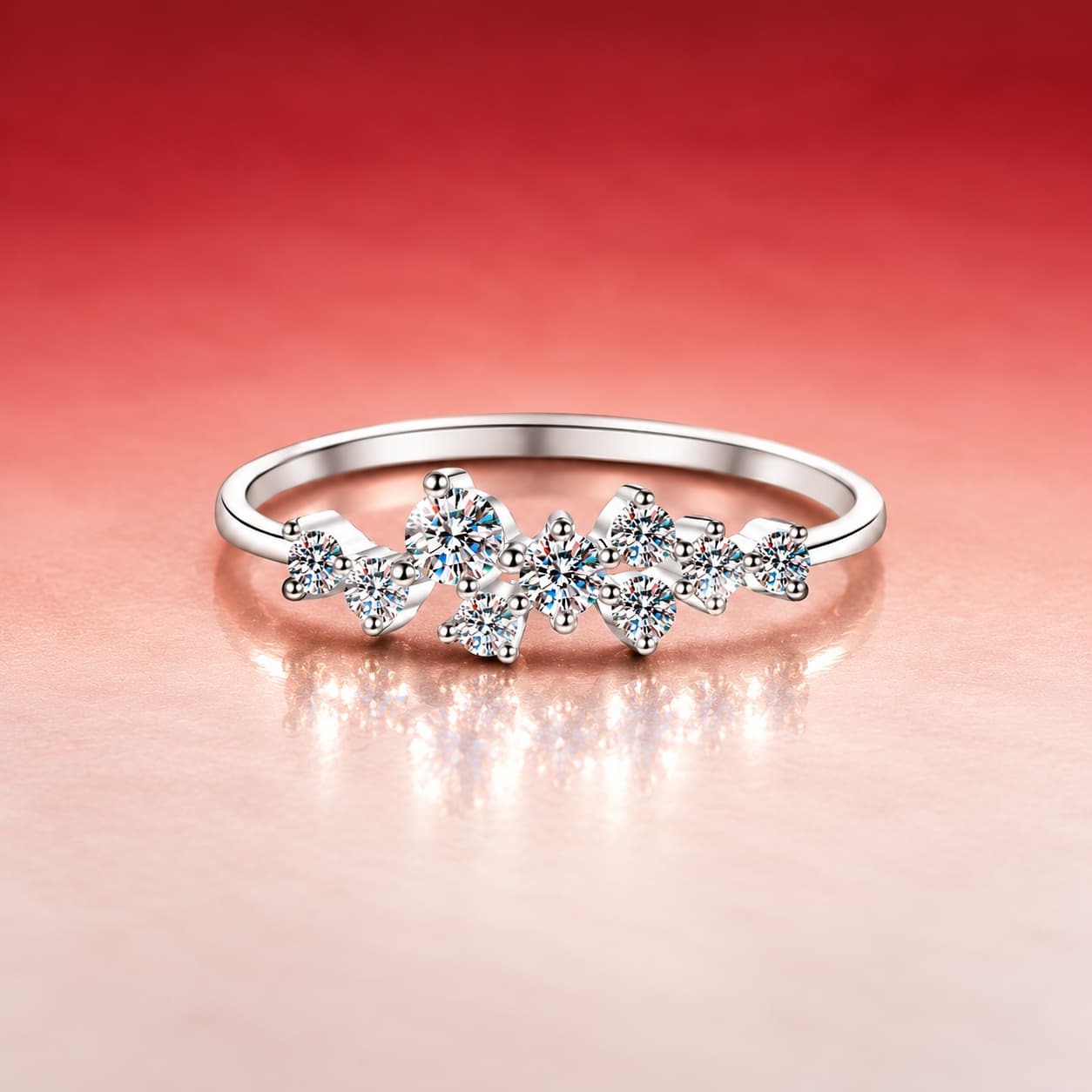 Sol Series · Cluster Pavé Band Ring — 925 Sterling Silver — image 3