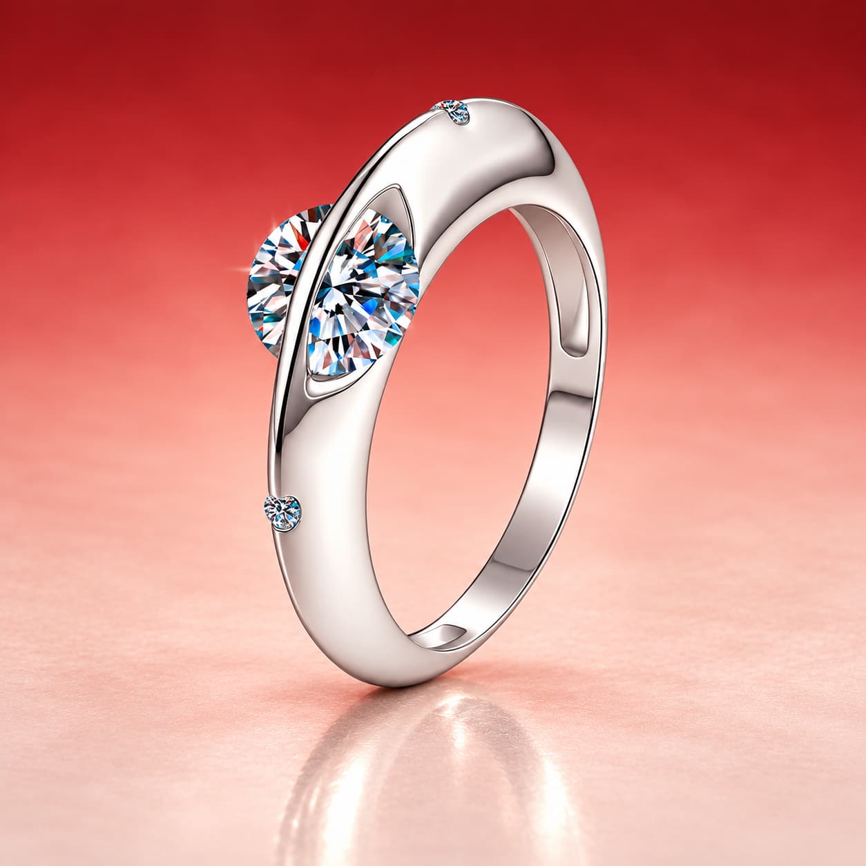 Orbit Solitaire Ring — 925 Sterling Silver — image 4