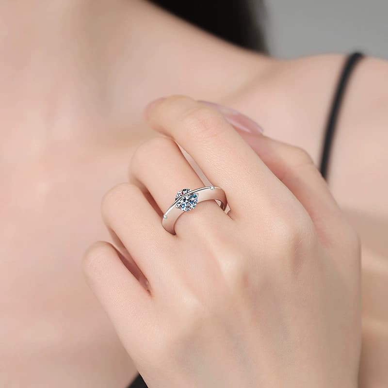 Orbit Solitaire Ring — 925 Sterling Silver — image 2