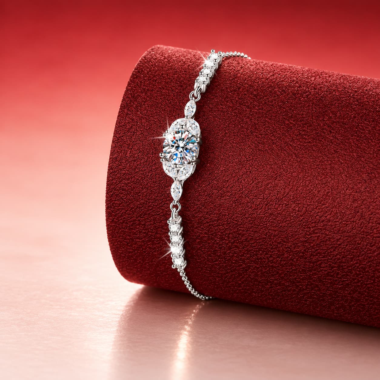 Floral Centre Bracelet — 925 Sterling Silver — image 3