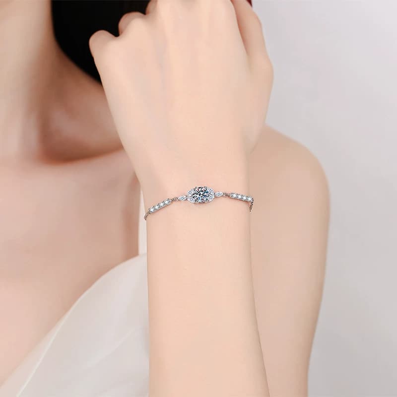 Floral Centre Bracelet — 925 Sterling Silver — image 2