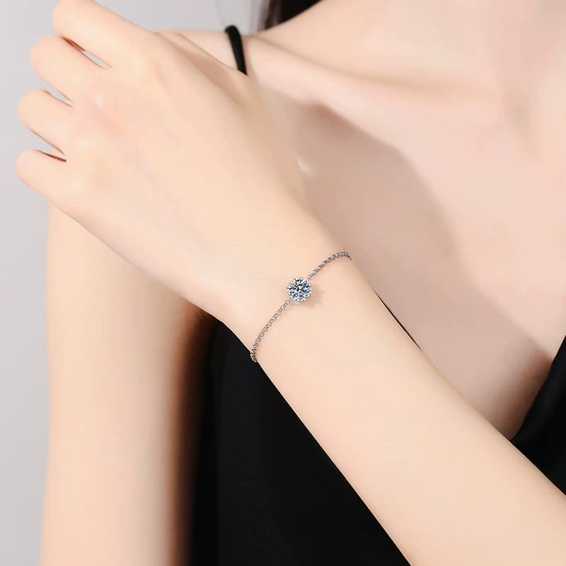 Snowflake Accent Bracelet — 925 Sterling Silver — image 2