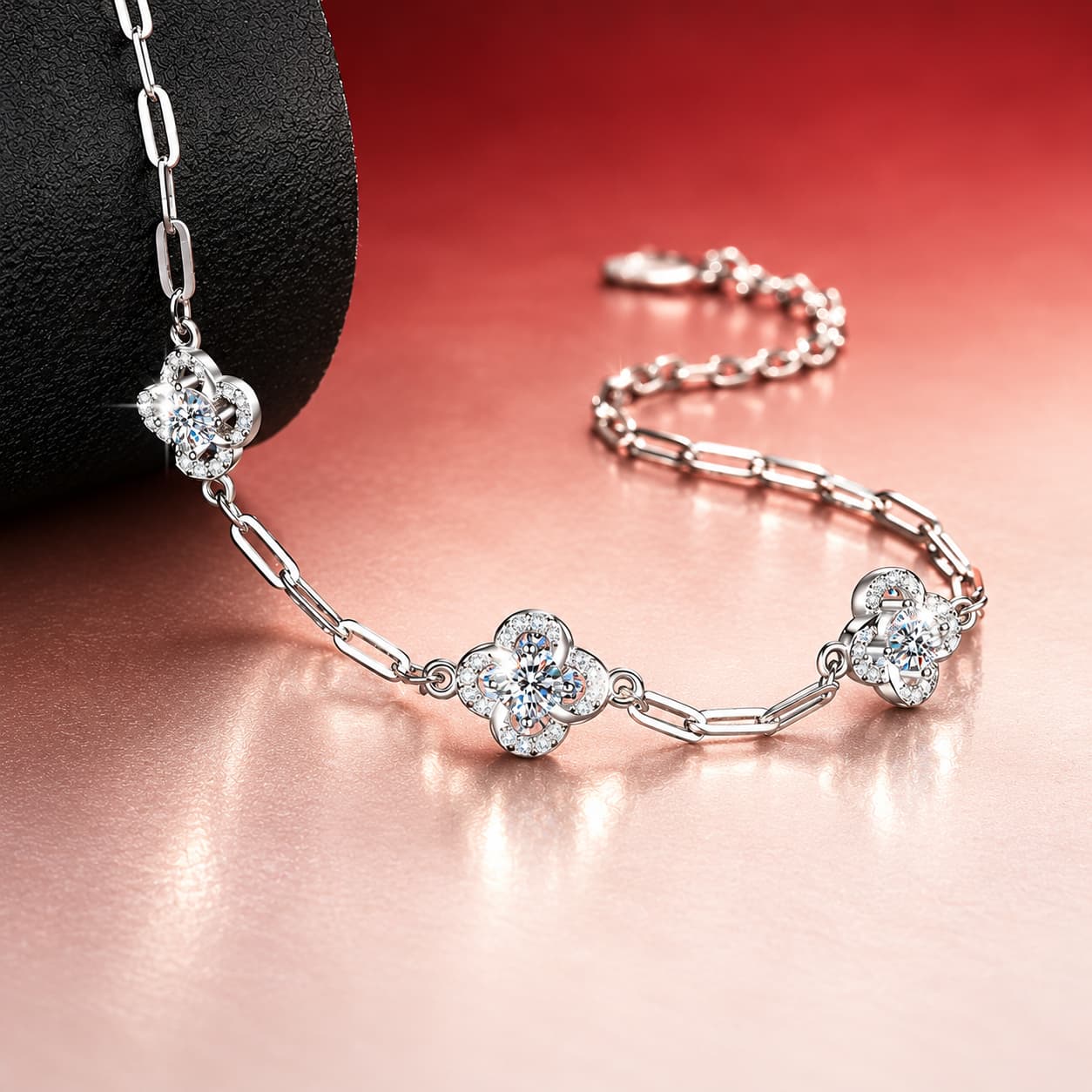 Clover Chain Bracelet — 925 Sterling Silver — image 3