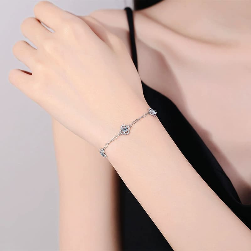 Clover Chain Bracelet — 925 Sterling Silver — image 2