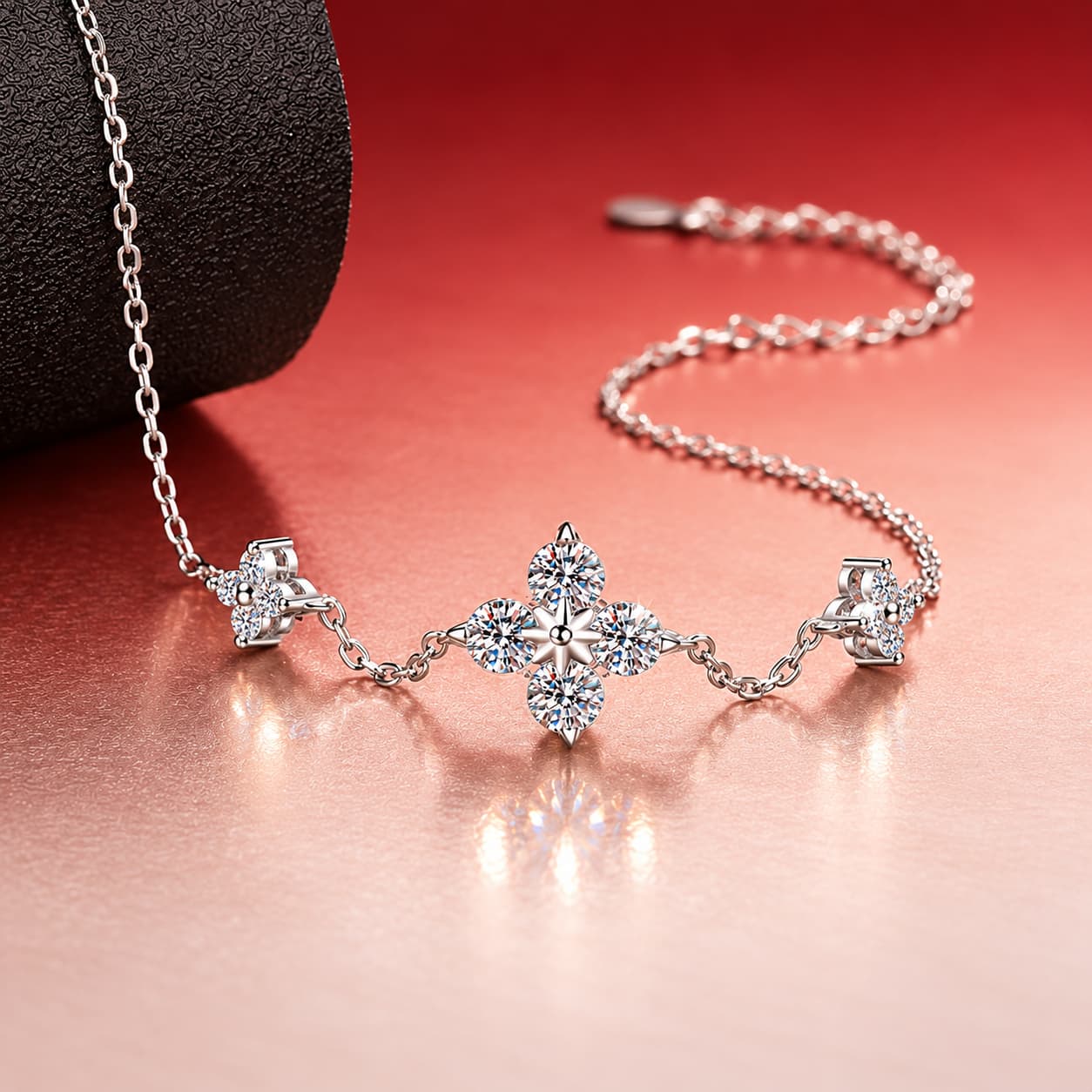 Clover Drop Bracelet — 925 Sterling Silver — image 3