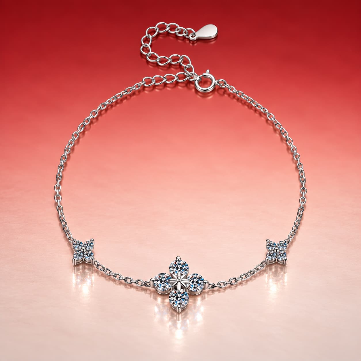 Clover Drop Bracelet — 925 Sterling Silver — image 4