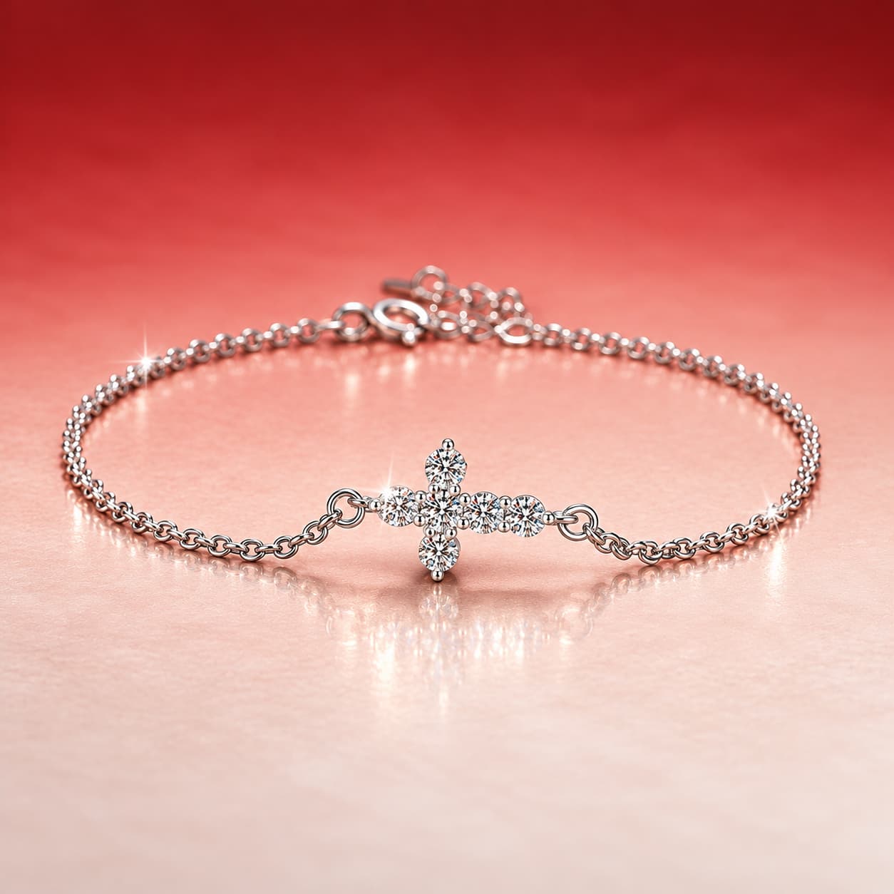 Stella Series · Cross Accent Bracelet — 925 Sterling Silver — image 3