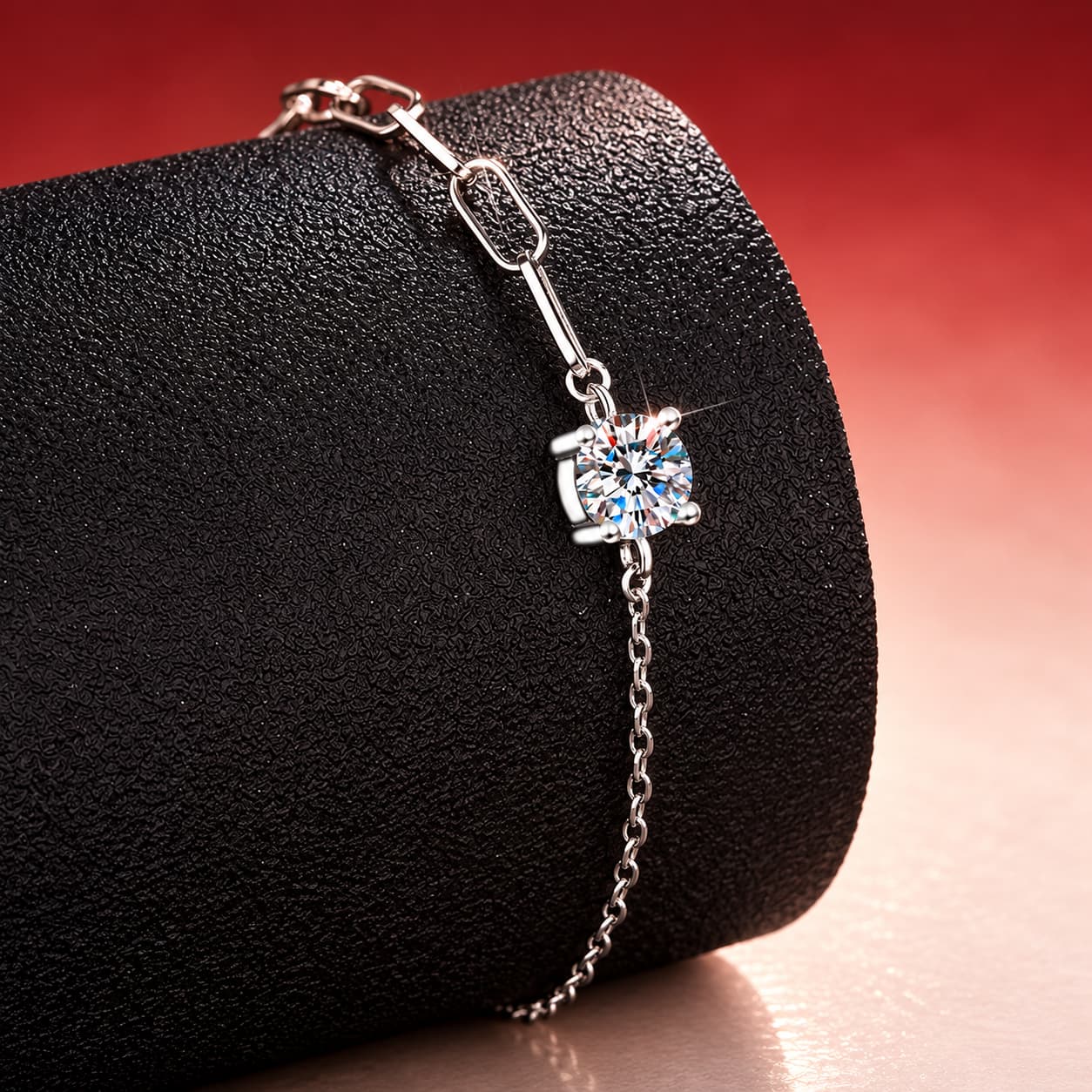 Adjustable Solitaire Bracelet — 925 Sterling Silver — image 3