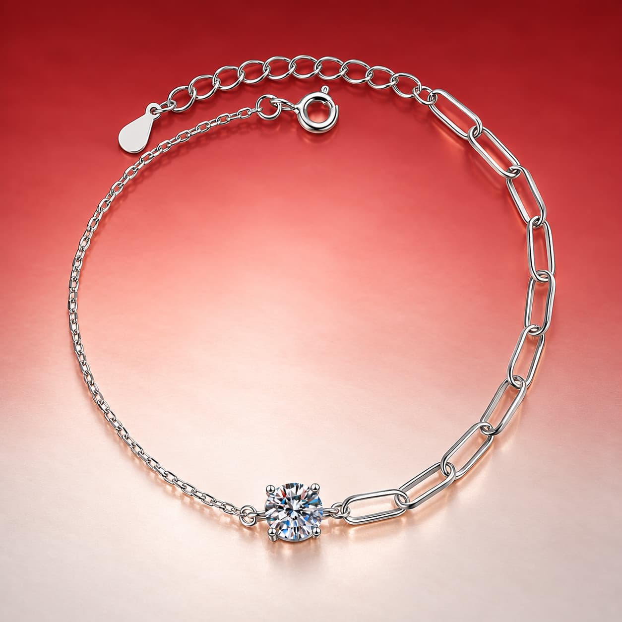 Adjustable Solitaire Bracelet — 925 Sterling Silver — image 4