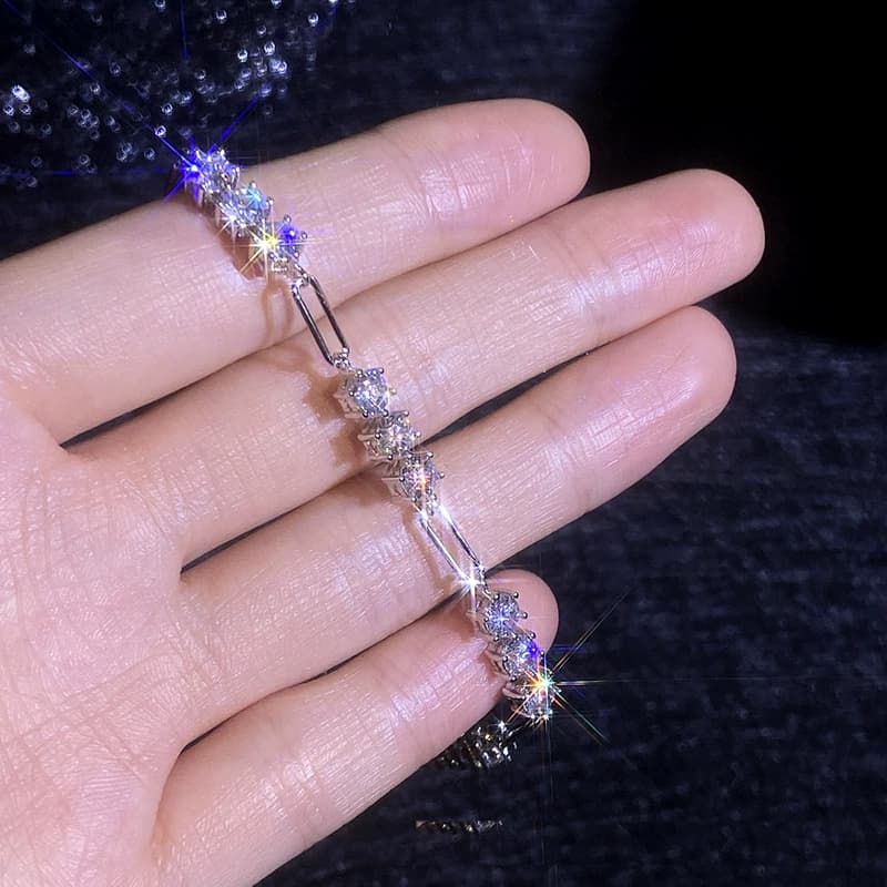 Luna Series · Starry Link Bracelet — Sterling Silver — image 4