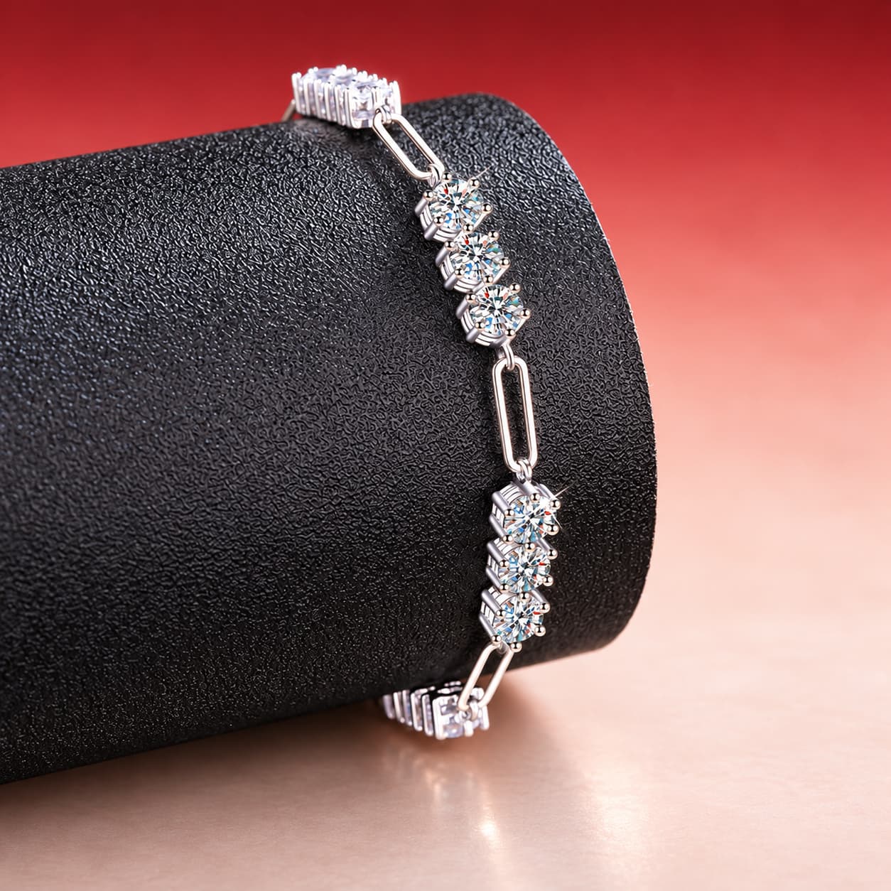 Luna Series · Starry Link Bracelet — Sterling Silver — image 3