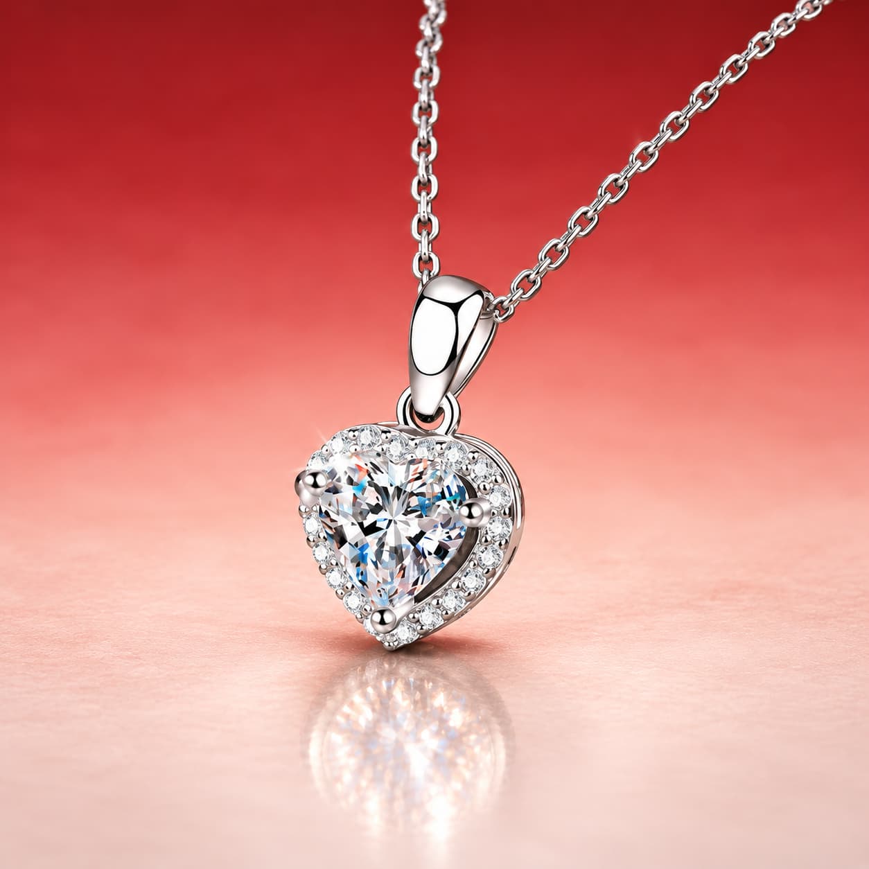 Luna Series · Sculpted Heart Necklace — Sterling Silver — image 1