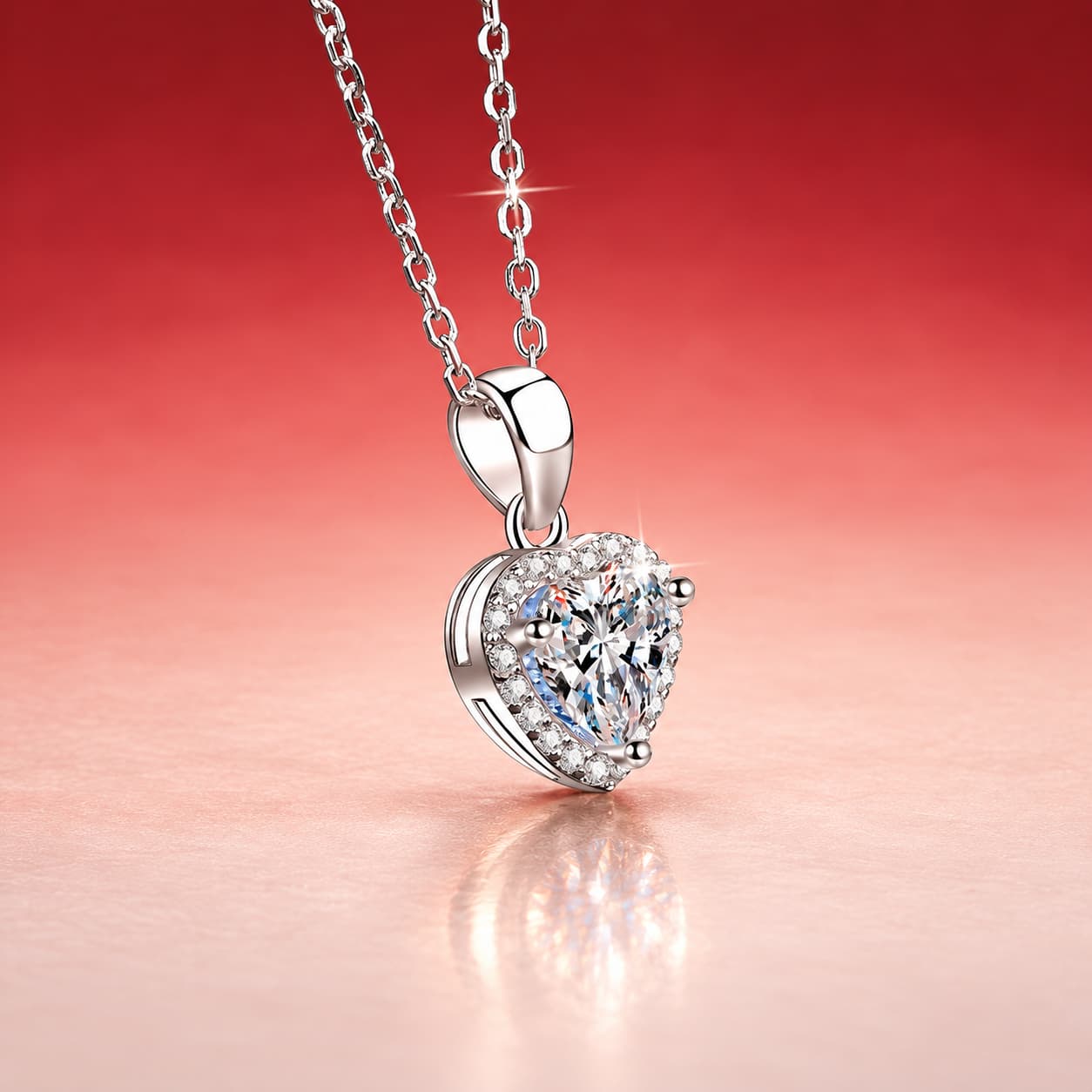 Luna Series · Sculpted Heart Necklace — Sterling Silver — image 4