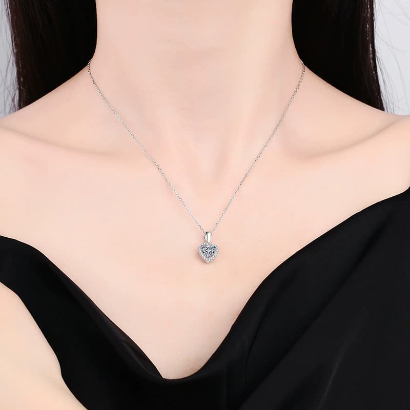 Luna Series · Sculpted Heart Necklace — Sterling Silver — image 2