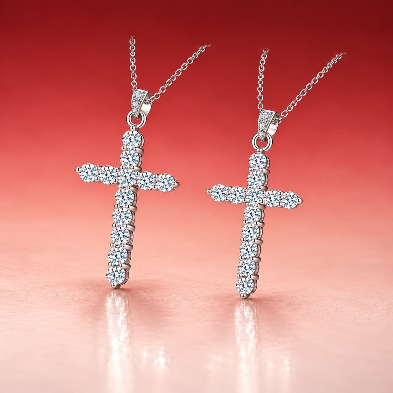 Stella Series · Pavé Cross Necklace — Sterling Silver — image 1