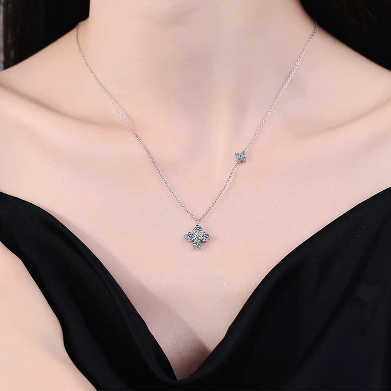 Luna Series · Clover Pendant Necklace — Sterling Silver — image 2