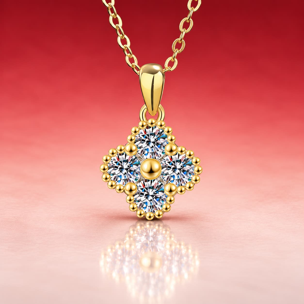 Luna Series · Floral Orb Necklace — Sterling Silver — image 1