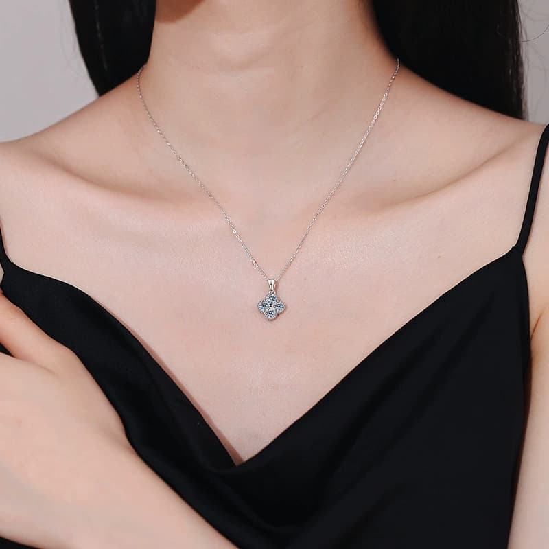Luna Series · Floral Orb Necklace — Sterling Silver — image 2